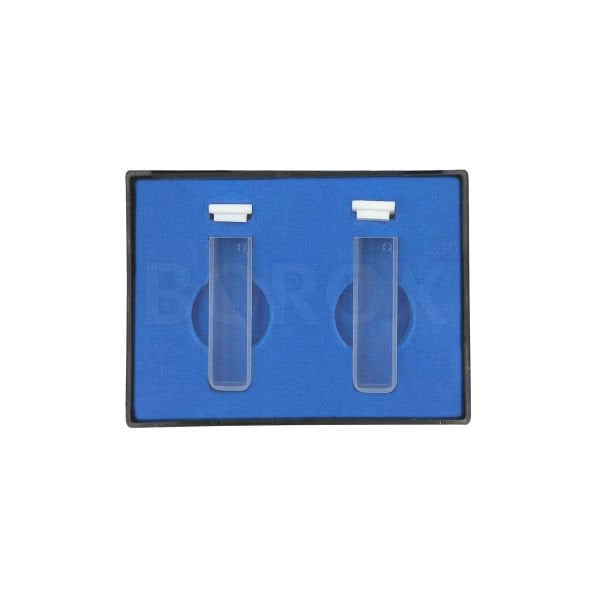 Kuvars Spektrofotometre Küveti - Makro 3.5 ml Kapaklı - 2 Adet Kutu