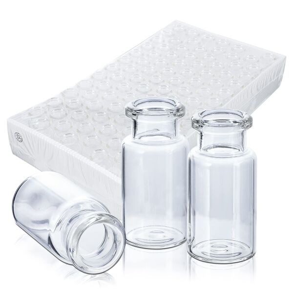 Borox Cam Vial 22 ml - Şeffaf - Vida Boyun ND20 - 100 adet/paket