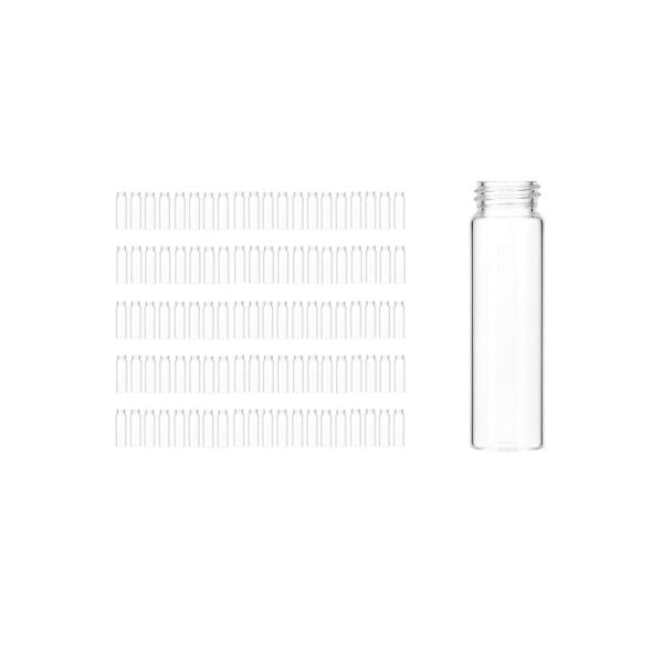 Borox Cam Vial 22 ml - Şeffaf - Vida Boyun ND20 - 100 adet/paket