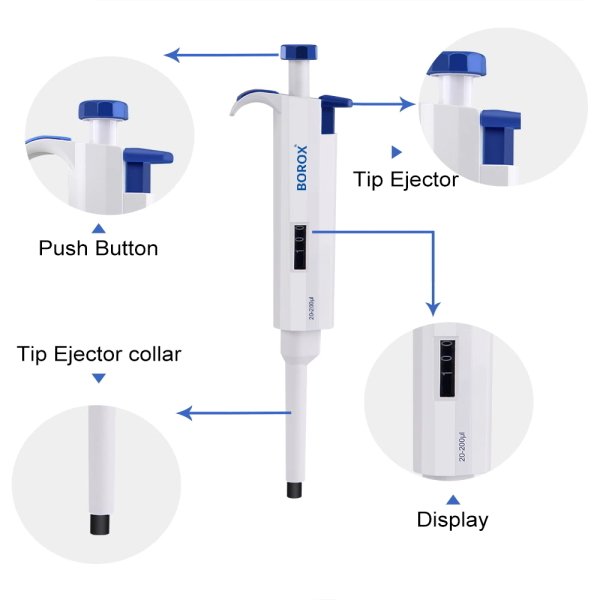 Otomatik Pipet 20 - 200 µl - Mikropipet - Ayarlanabilir