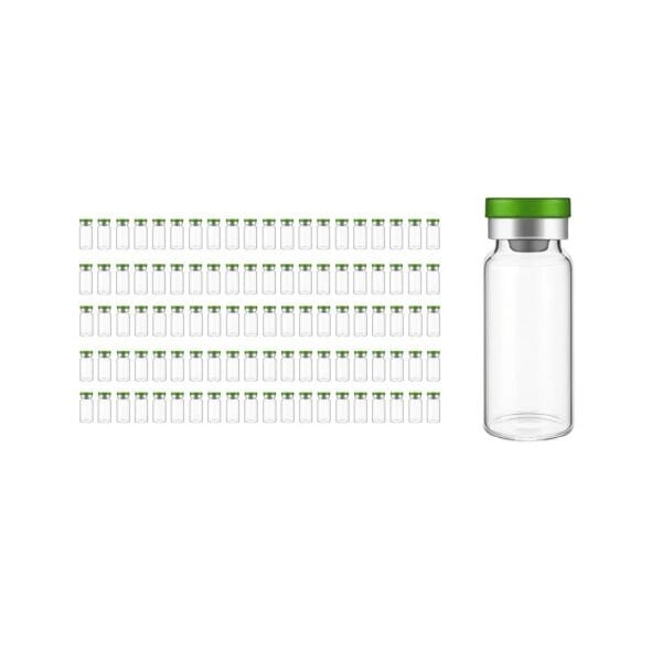 Borox Cam Vial 20 ml - Şeffaf - Crimp ND20 - 100 adet/paket