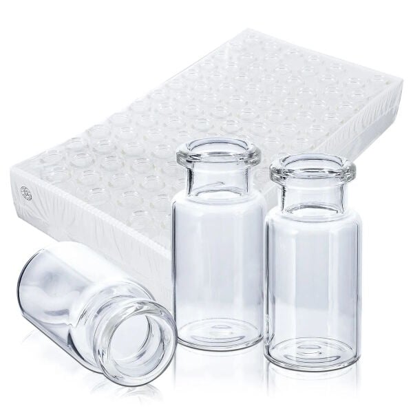 Borox Cam Vial 22 ml - Şeffaf - Vida Boyun ND20 - 100 adet/paket