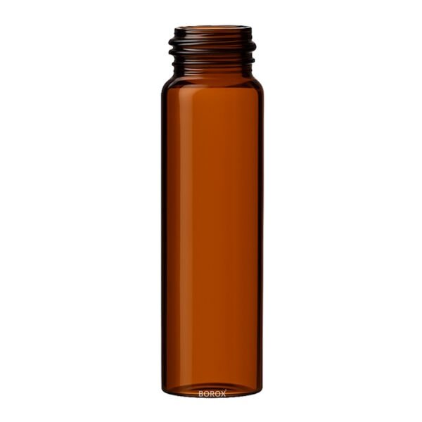 Borox Cam Vial 22 ml - Amber - Vida Boyun ND20 - 100 adet/paket