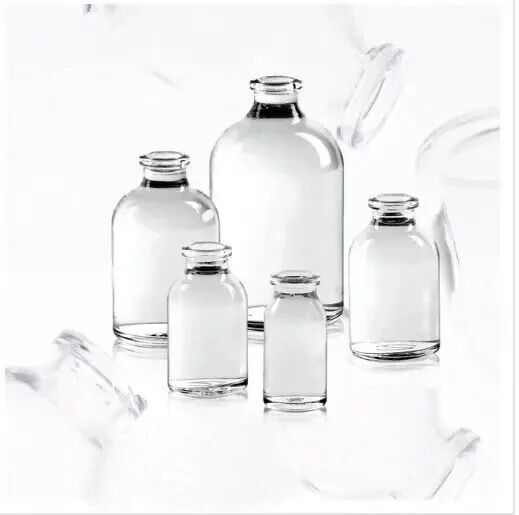 Borox Cam Şişe 10ml - Crimp Vial ND20 - Şeffaf - Dibi Düz - 100 Adet Toptan