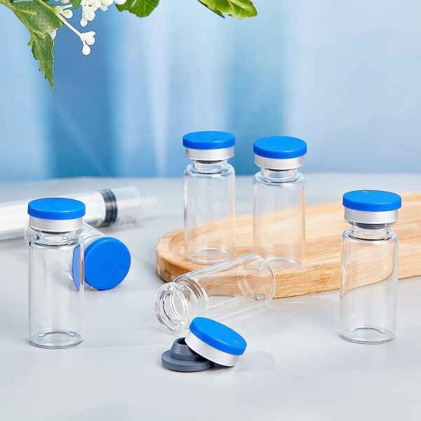 Borox Cam Şişe 50ml - Flakon Şişe 50cc - Vial 100Adet