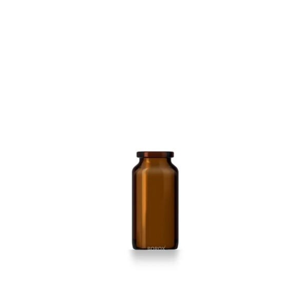 Borox Amber Cam Şişe 10ml - Crimp Vial ND20 - Dibi Düz - 100 Adet Toptan