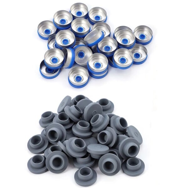 Borox Kapaklı Tıpalı Amber Cam Şişe 25ml - Flakon Şişe - 100 Adet Toptan