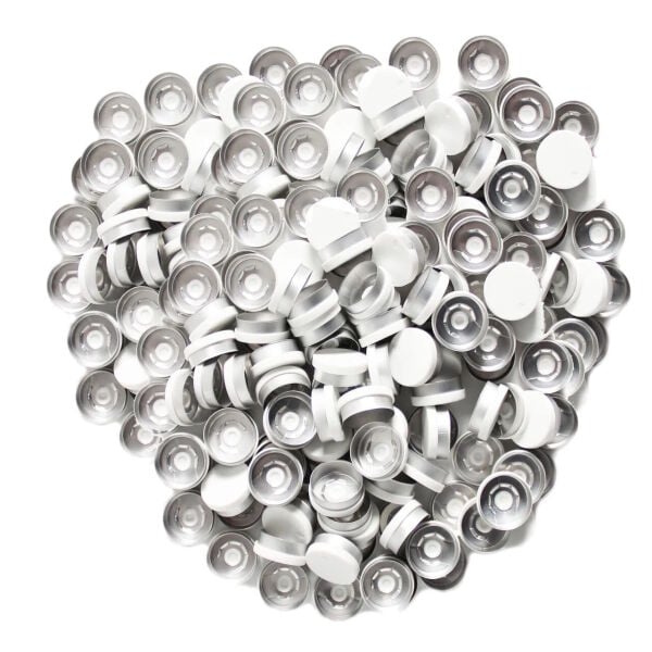 Borox Alüminyum Kapak - 20mm Flakon Vial Kapağı Beyaz 1000li