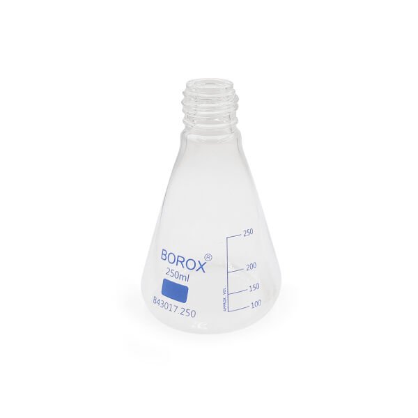 Borox Cam Erlen 250 ml - Erlenmeyer Flask Vida Kapaklı