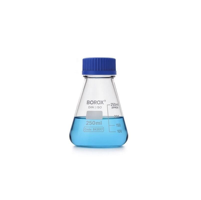 Borox Cam Erlen 250 ml - Erlenmeyer Flask Vida Kapaklı
