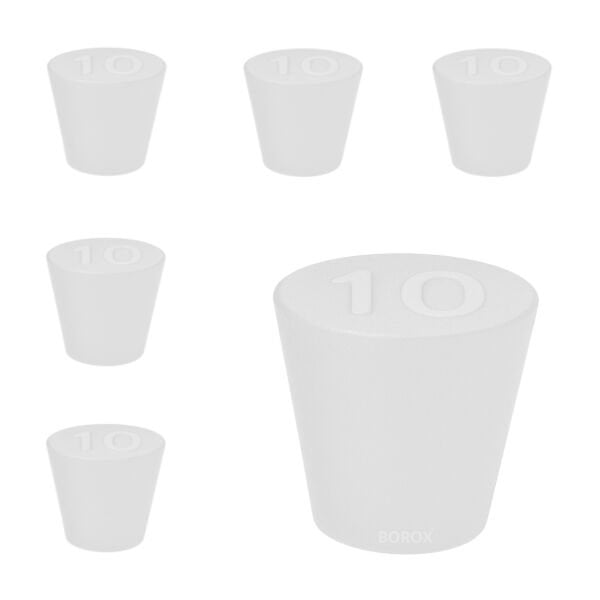 Borox Silikon Tıpa No 10 - 42x53x33mm - 5 Adet