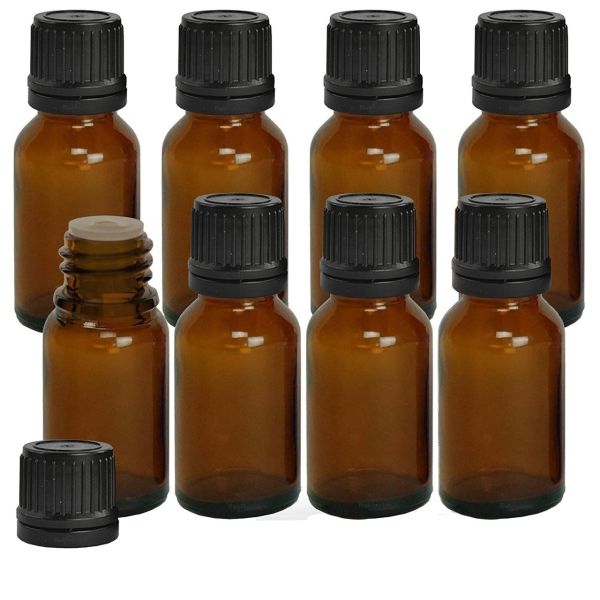 Borox Cam Damlatma Şişe 20 ml - Amber Damlalıklı Şişe 20 cc