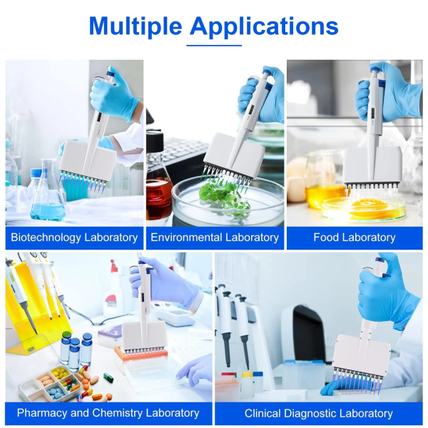 Otomatik Pipet 12 Kanallı 5 - 50 µl - Dijital Mikropipet