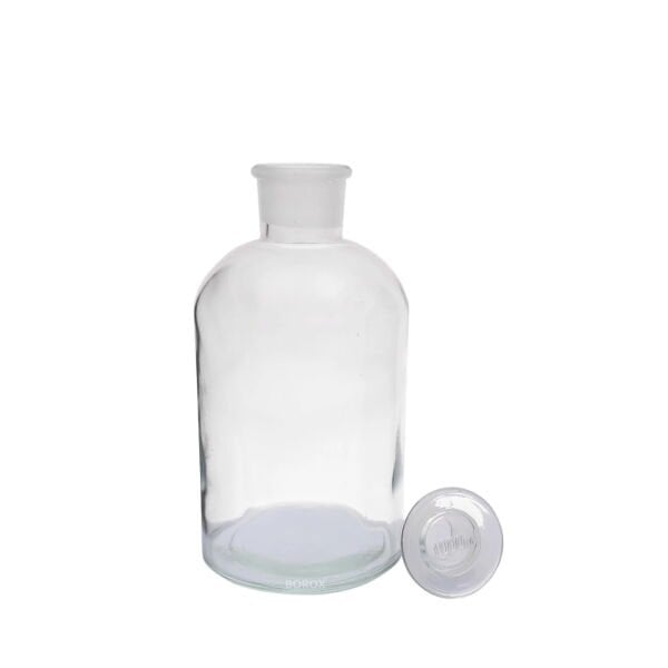 Borox Cam Miyar Şişe 1000 ml - Şilifli Cam Tıpalı Şişe