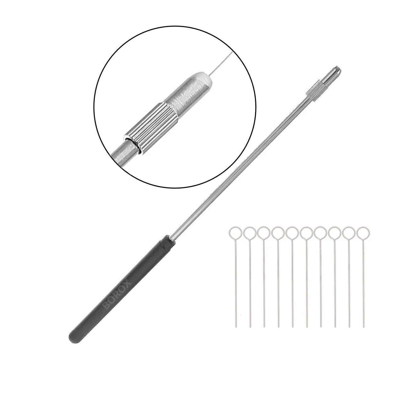 Borox Öze Sapı 22 cm - Vidalı Kilitleme - 5 mm Öze Ucu Set