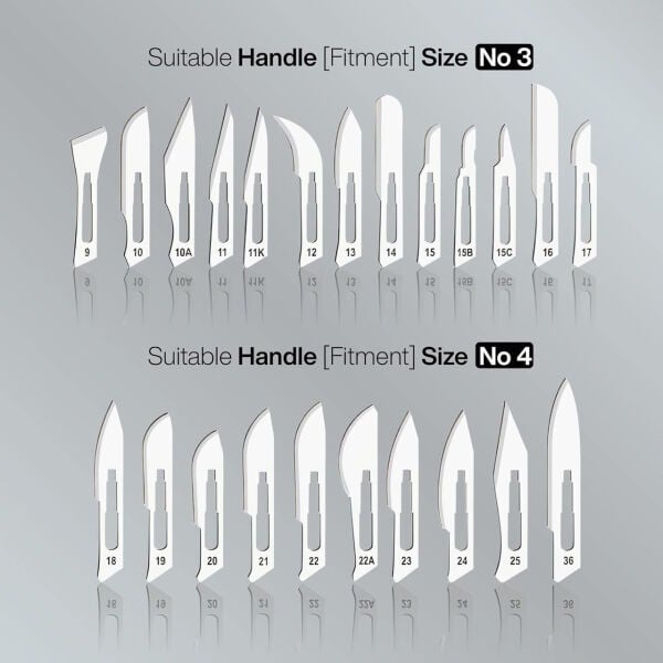 Paslanmaz Çelik Bisturi Ucu No:10 - Steril Bistüri Bıçağı - 100 Adet/Paket