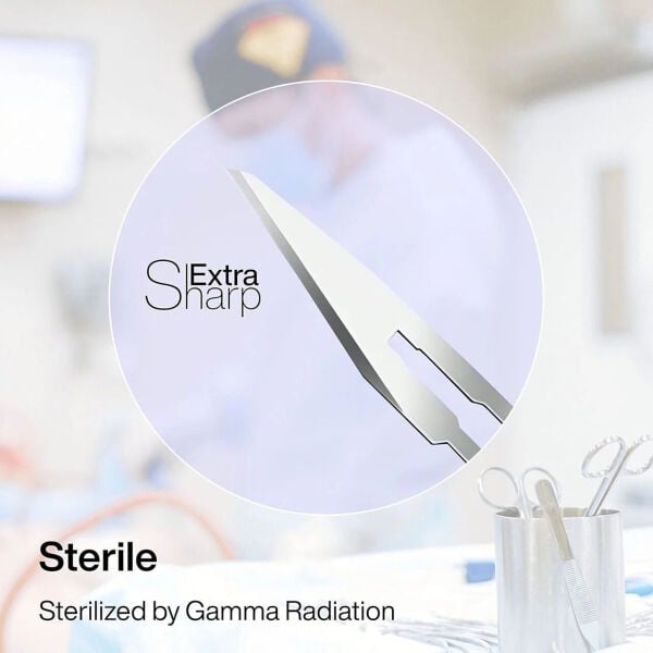 Paslanmaz Çelik Bisturi Ucu No:10 - Steril Bistüri Bıçağı - 100 Adet/Paket
