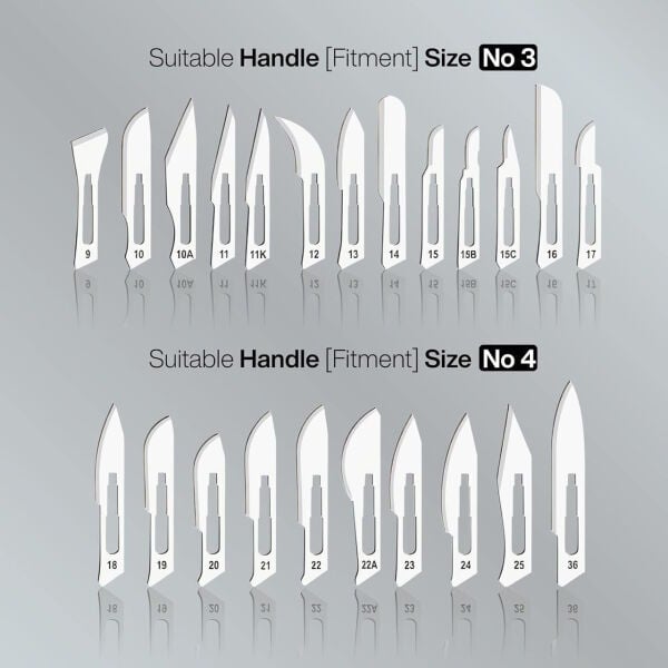 Paslanmaz Çelik Bisturi Ucu No:22 - Steril Bistüri Bıçağı - 100 Adet/Paket