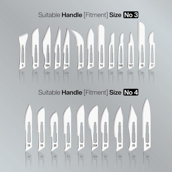 Paslanmaz Çelik Bisturi Ucu No:21 - Steril Bistüri Bıçağı - 100 Adet/Paket