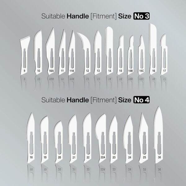 Paslanmaz Çelik Bisturi Ucu No:15 - Steril Bistüri Bıçağı - 100 Adet/Paket