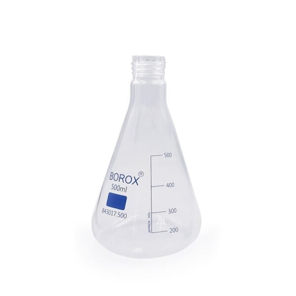 Borox Cam Erlen 500 ml - Erlenmeyer Flask Vida Kapaklı