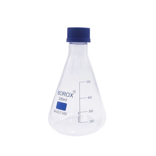 Borox Cam Erlen - Erlenmeyer Flask Vida Kapaklı - 4 Farklı Hacim