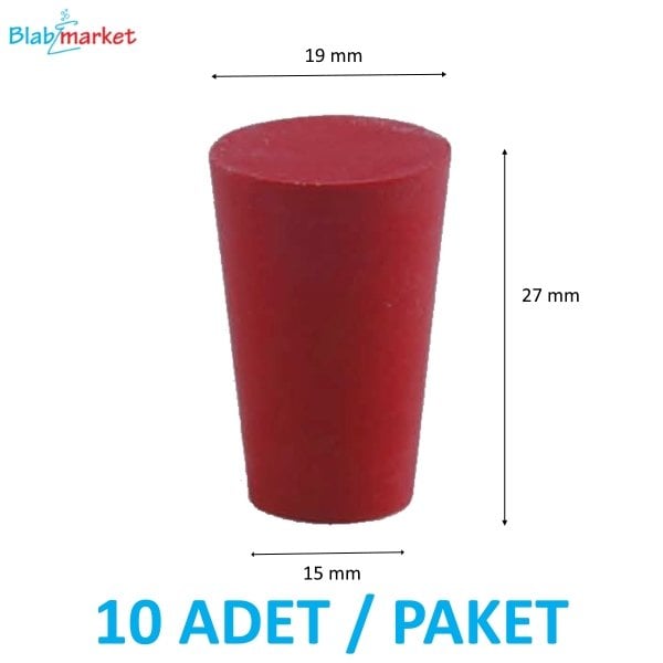 Kauçuk Tıpa 15x19x27 mm Tapa Kapak - 10 adet / paket