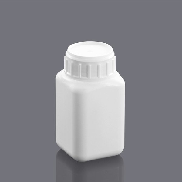 Plastik Kare Şişe 100 ml Kapaklı numune şişesi 100 Adet