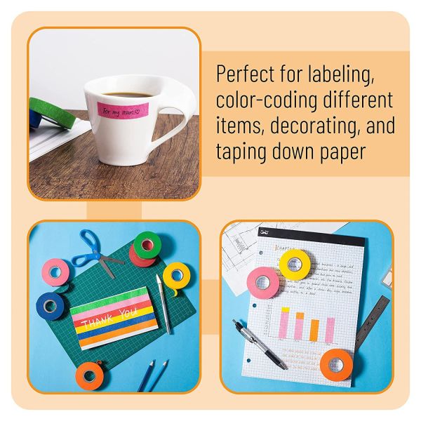 Borox Kağıt Bant - Turuncu - Etiketleme Bandı - 25 Metre