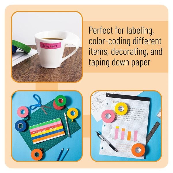 Borox Kağıt Bant - Yeşil - Etiketleme Bandı - 25 Metre