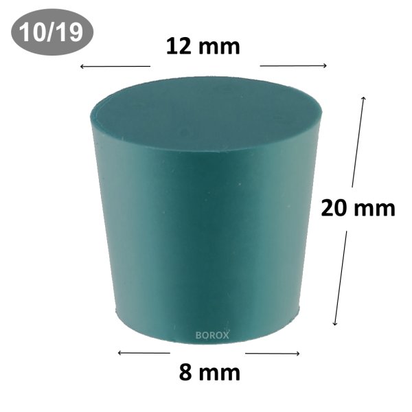 Silikon Tıpa NS 10/19 - Sızdırmaz Kapak - 1 adet / paket - 8x12x20mm