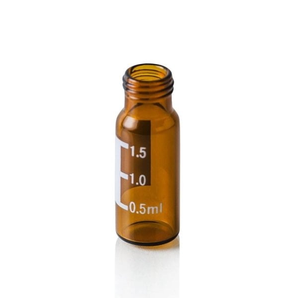 Borox Cam Vial 2 ml Amber - Vida Boyunlu ND9 - Hacim Ölçekli 100 adet/paket