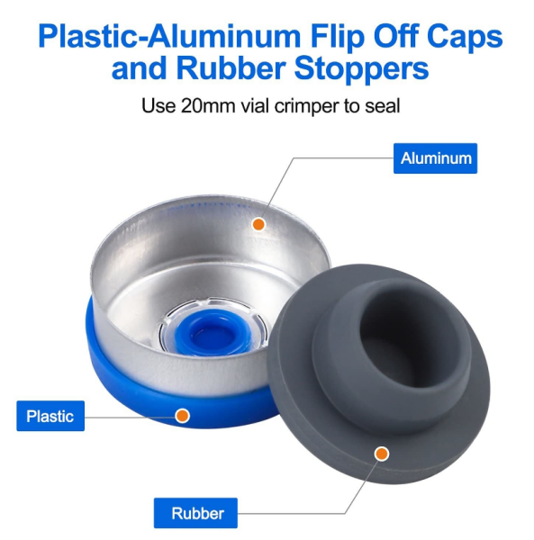 Borox Kapaklı Tıpalı Cam Şişe 10ml - Flakon Şişe 10cc