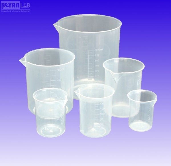 Borox Plastik Beher 2000ml - Kabartma Dereceli Ölçülü Beaker