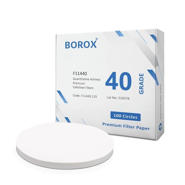 Borox Külsüz Filtre Kağıdı 125 mm Kantitatif - Orta Hız - Grade 40