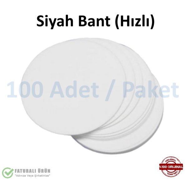 Filtre Kağıdı 125 mm Nitel -  Kalitatif Siyah bant