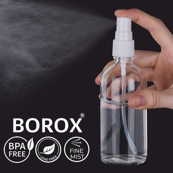 Borox Cam Sprey Şişesi 100 ml - Spreyli Kolonya Şişe 100 cc