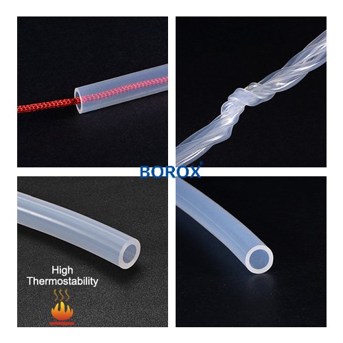 Borox Silikon Hortum 8x12mm - Şeffaf 10 metre - Silicon Hose Platin