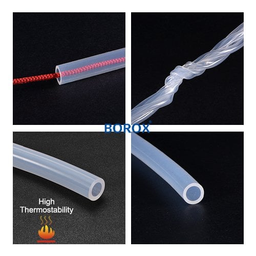 Borox Silikon Hortum 10x14mm - Şeffaf 10 metre - Silicon Hose Platin
