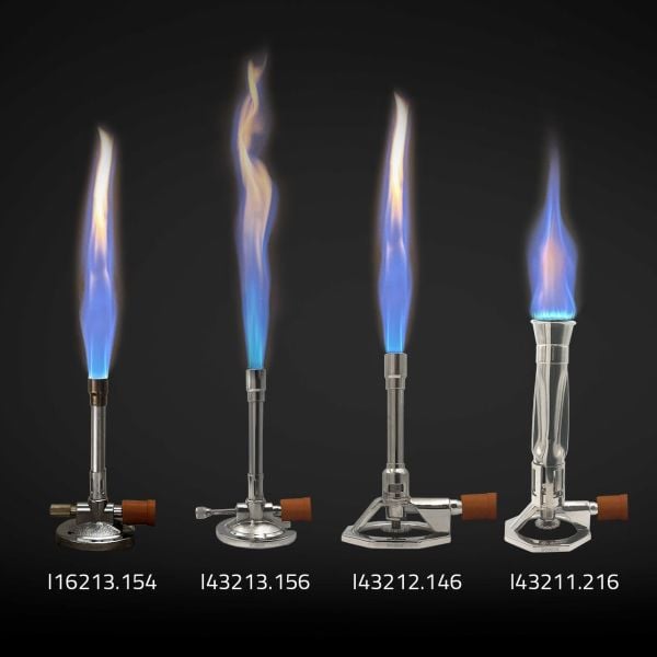 Borox Bunzen Beki - Meker Tip - Bunsen Beki - Brülör - Yüksek Isı İçin - Vidalı Gaz Kontrol Ayarı