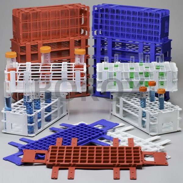 Borox Deney Tüpü Standı 24 Delik 25mm - Plastik Beyaz Tüplük