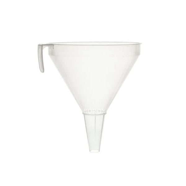 Borox Plastik Saplı Huni 200mm - Laboratuvar Hunisi