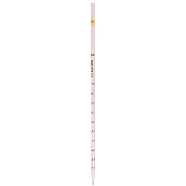 Borox Cam Dereceli Pipet 1 ml - Serolojik Pipet - 1 Adet