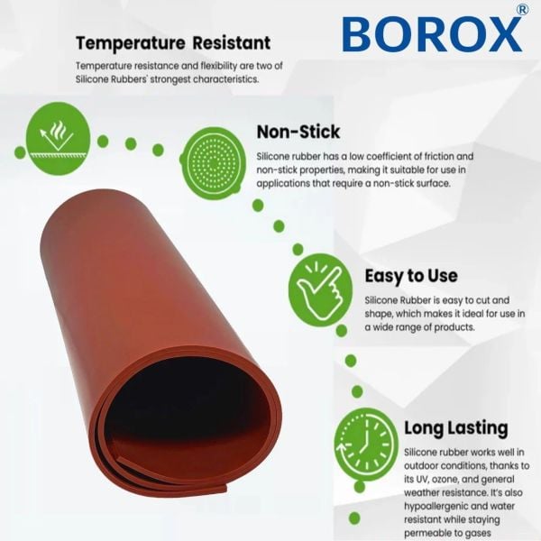 Borox Silikon Levha - Tezgah Koruyucu - Altlık - 30x60cm