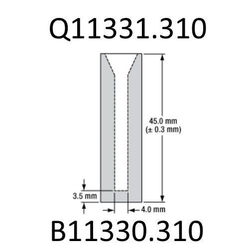 Cam Spektrofotometre Küveti - Semi Mikro 1.4 ml Kapaklı