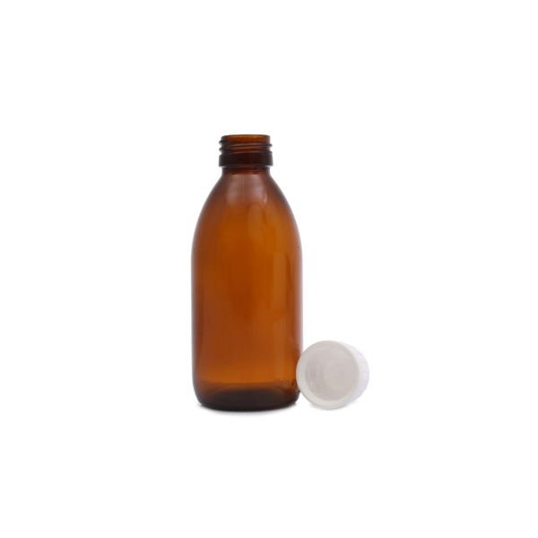 Borox Cam Amber Şişe 200 ml - Kilit Kapaklı Şişe Kahverengi