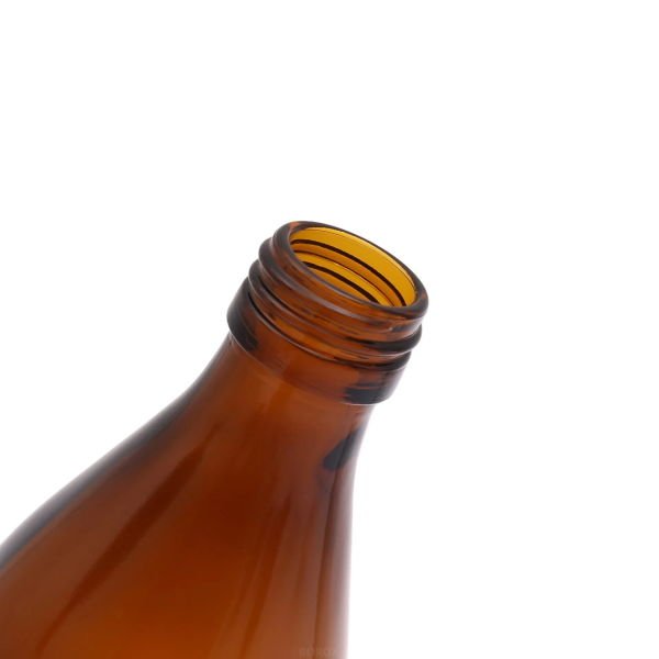 Borox Amber Cam Şişe 200 ml - Siyah Kapaklı Şişe 200cc
