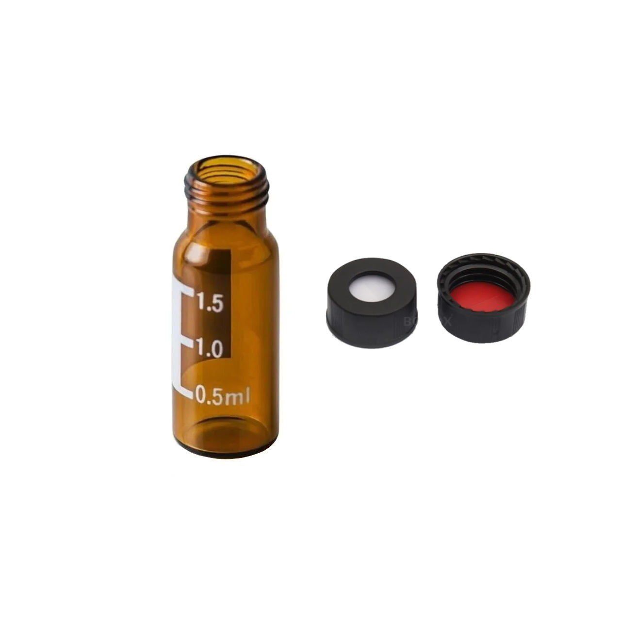 Borox Cam Vial Vida Kapaklı ND9 - Amber 2ml - 100 Adet/Paket