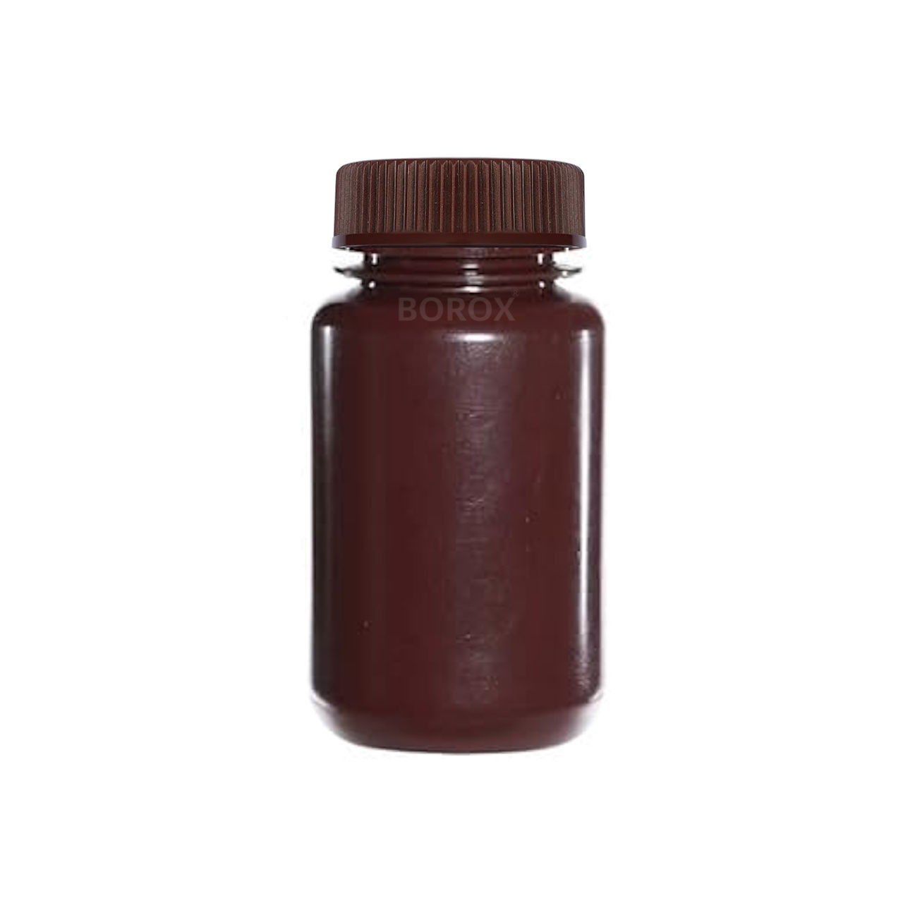 Borox Numune Şişesi 125ml - Vida Kapaklı - HDPE Amber Şişe - Geniş Ağızlı Saklama Şişesi