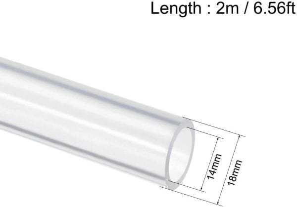 Borox Silikon Hortum 14x18mm - Şeffaf 10 metre - Silicon Hose Platin